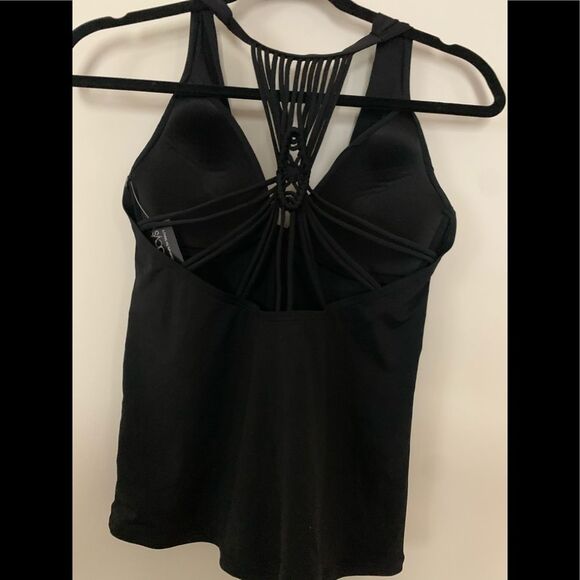 Bar III black swim top, brand new, straps in the back, size Med - Picture 8 of 9